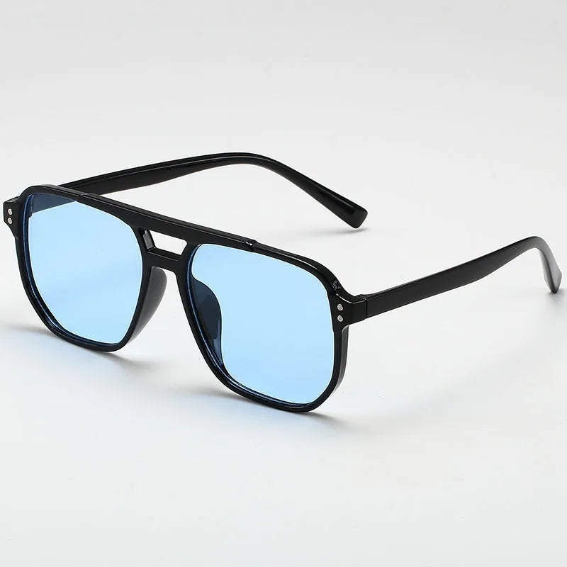 Vintage Oversized Square Sunglasses – Unisex UV400 Retro Shades