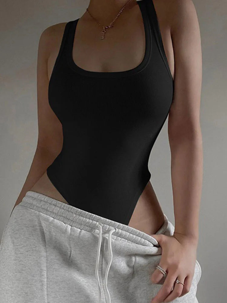 LuxeCurve Ribbed Knit Bodysuit