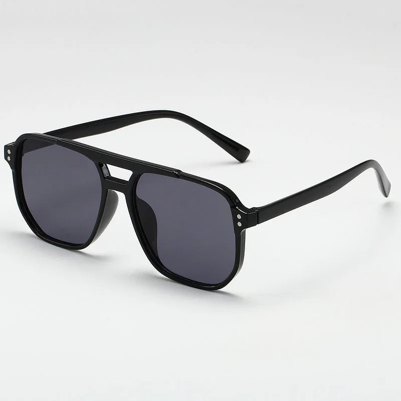 Vintage Oversized Square Sunglasses – Unisex UV400 Retro Shades