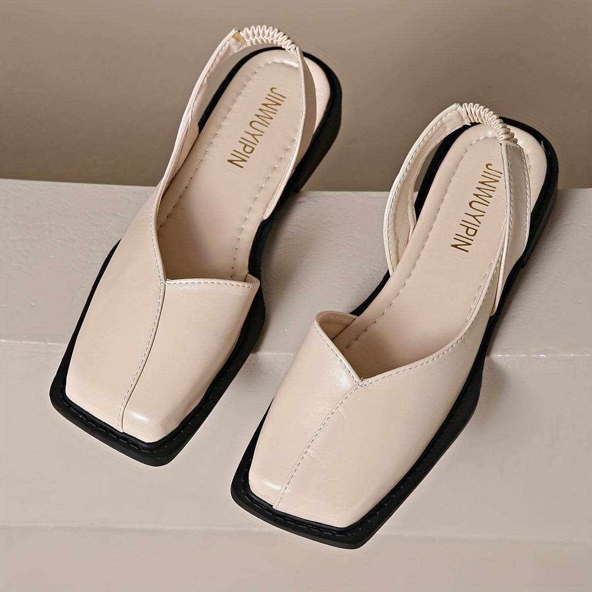 Virelli™ ModStep – Square Toe Slingback Flats