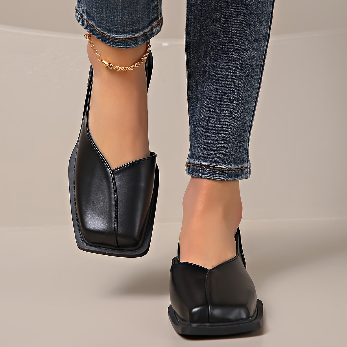 Virelli™ ModStep – Square Toe Slingback Flats