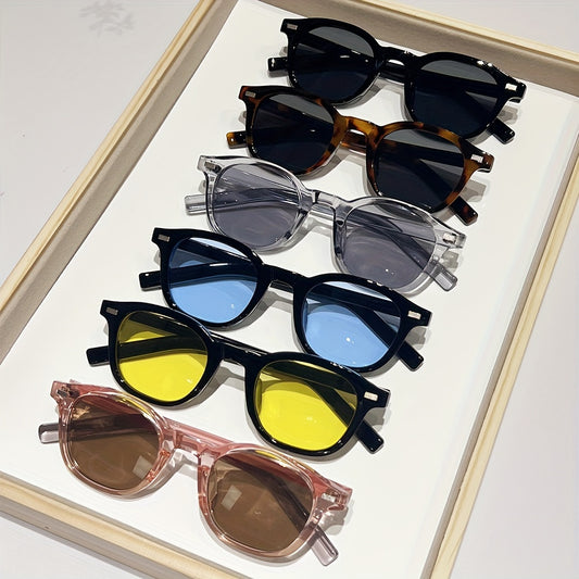 ShadeCraft™ Prism Pack – 6pc Retro Oval Sunglasses Set