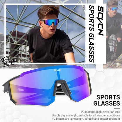 SCVCN™ VelocityShield Trio – 3-Pack UV400 Pro Cycling Sunglasses