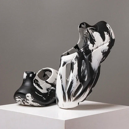 MarbledFlow Clogs